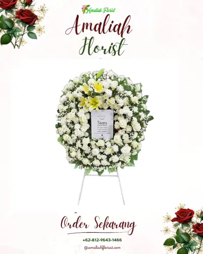 Krans Bunga Duka Cita di Kawan